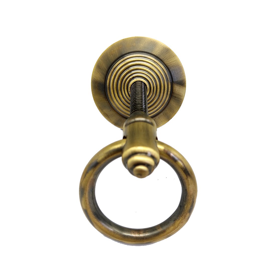 Steel Bottom Kada set/Nut bolt-Antique finish