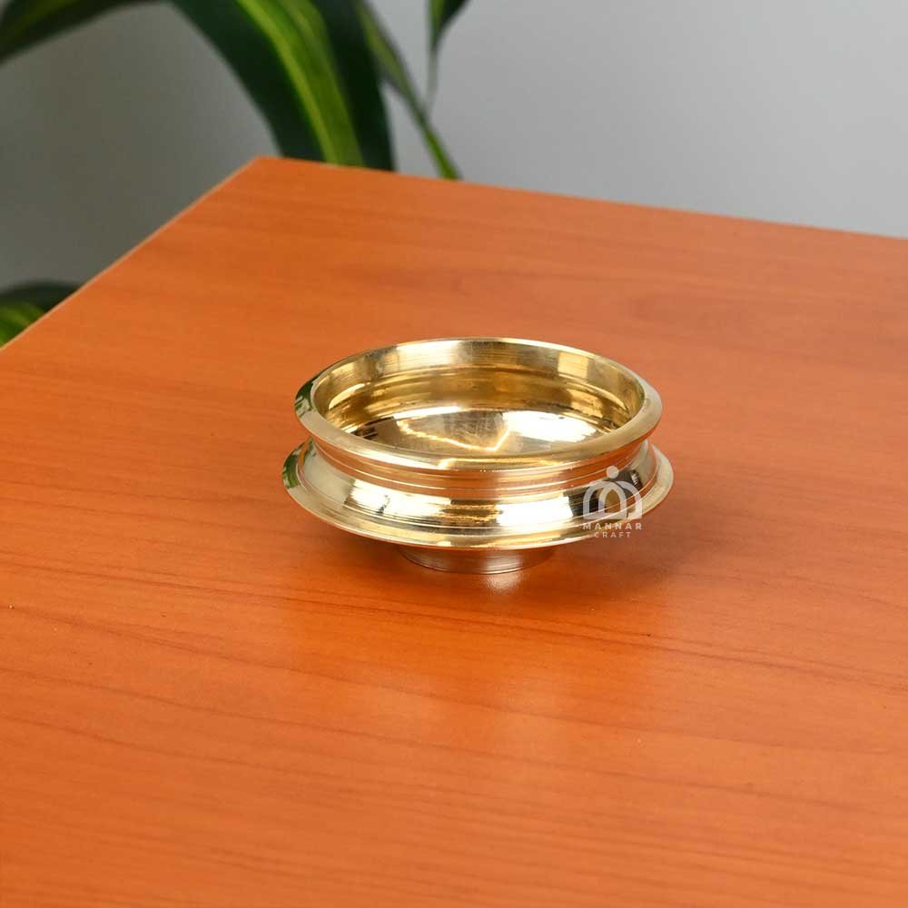 Traditional Brass Solid Decorative Uruli for Interior Decoration - 3 inch