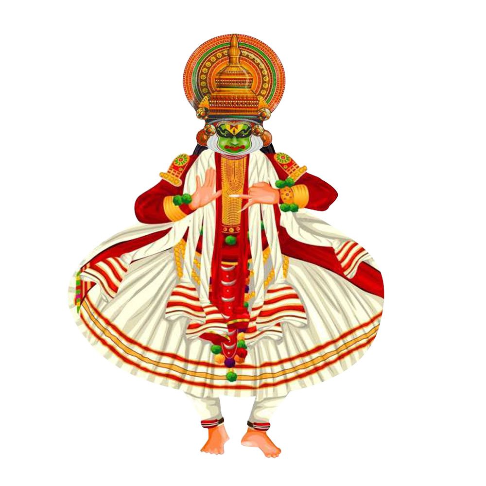 Vibrant Kathakali Statue Wall Hanging - Printed on Premium MDF - Ideal Gift & Decor - 6 inch