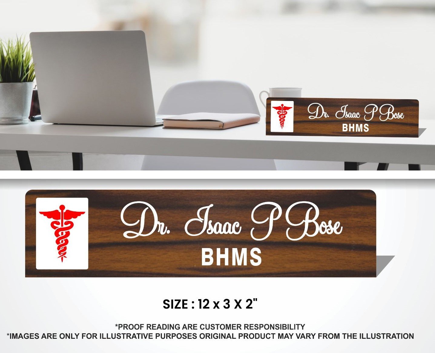 Name Board for Office-Acrylic High quality Special Font