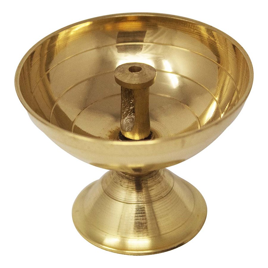 Kamal Akhand Diya Brass Oil Lamp for Pooja Purpose and Diwali 4 cm