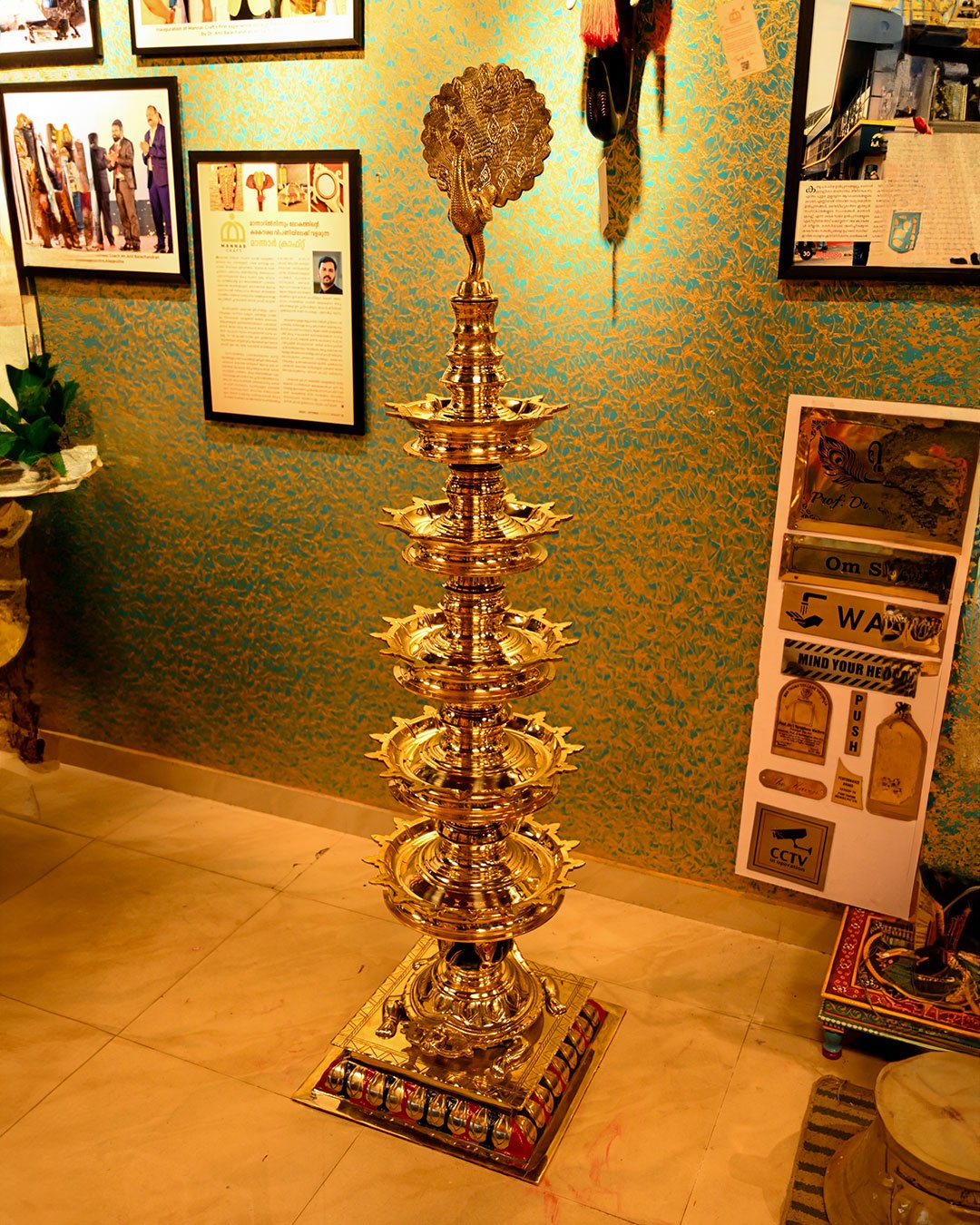 Stambha Vilakku - Multi-Layer Brass Big Lamp for Home Decor and temple 