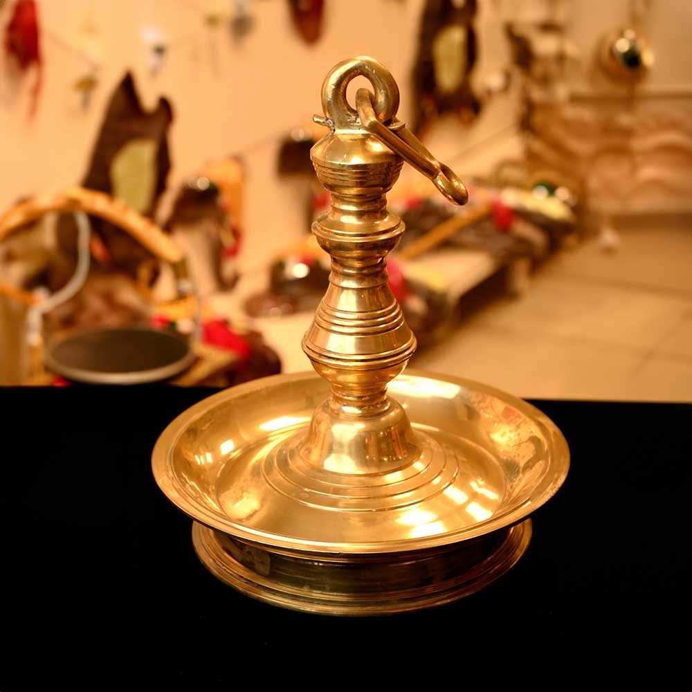 Mannar Craft Brass Hanging lamp -Heavy 12 Inch