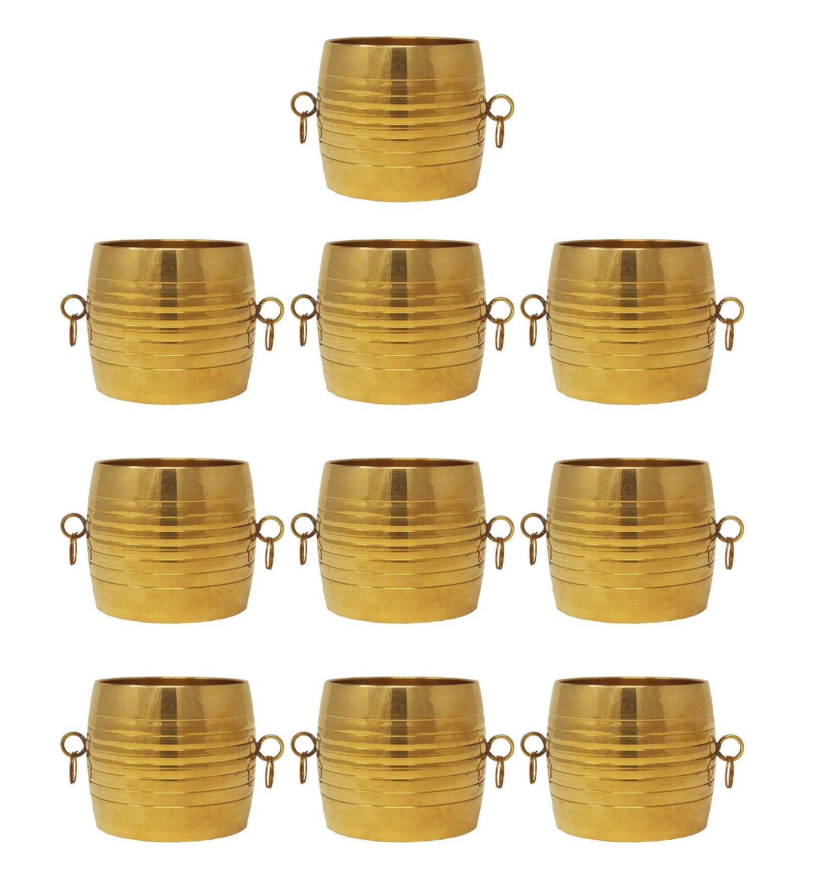 Set of 10 Brass Para – 1.5 Inch | Traditional Decorative Small Para for Home Décor & Pooja