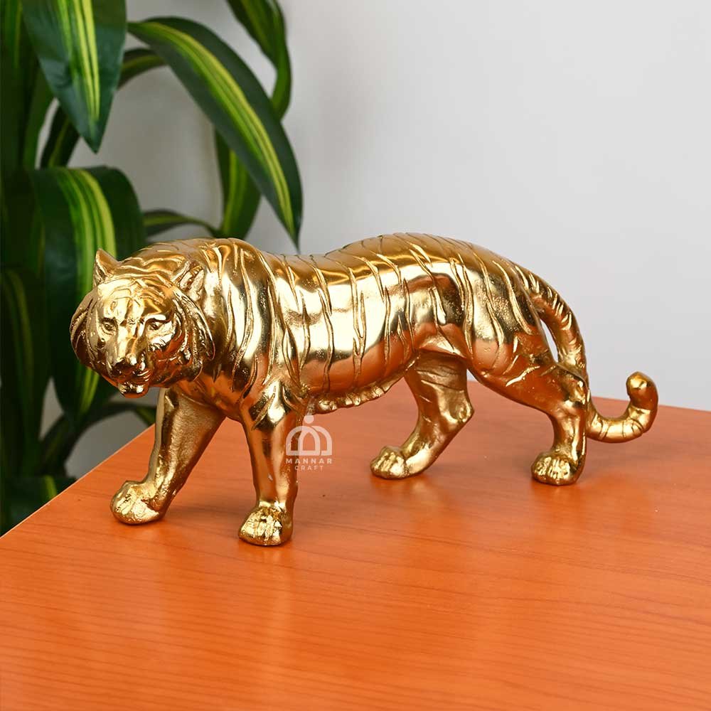 Tiger Statue – Handcrafted Tiger Figurine | Decorative Animal Showpiece for Home Decor, Vastu & Gifting