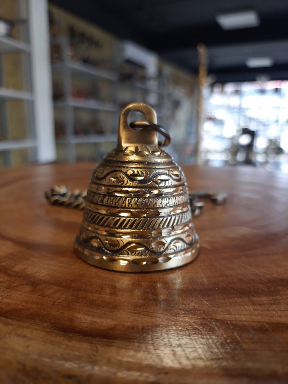 Hanging Bell with chain-3 Inch Antique