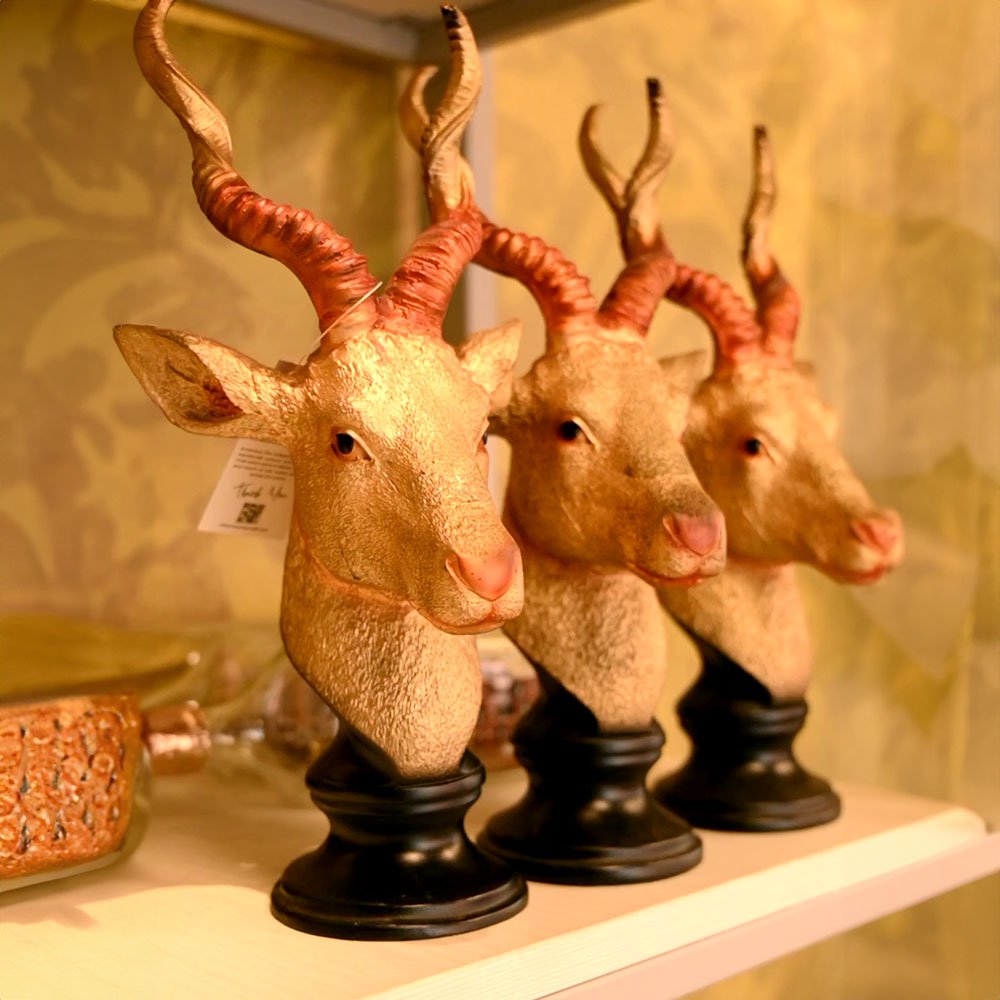 Deer Head Showpiece - Home Decor & Gift - 13 inch