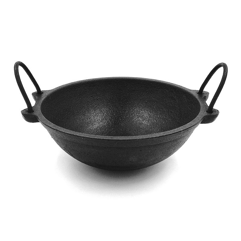 Pre - seasoned Cast Iron Kadai (8 Inch)