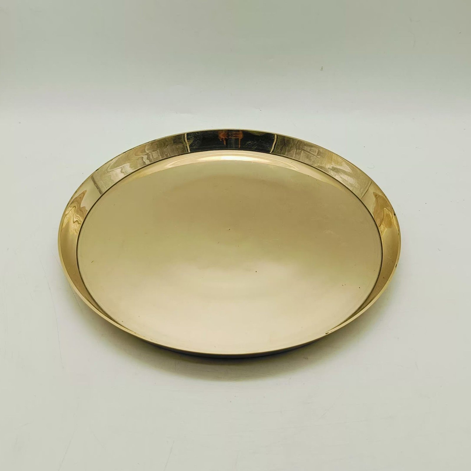 Handmade Bronze Polished Kansa Thali | Authentic Original Kansa Dinner Plate for Healthy Dining - 11.75 inch 