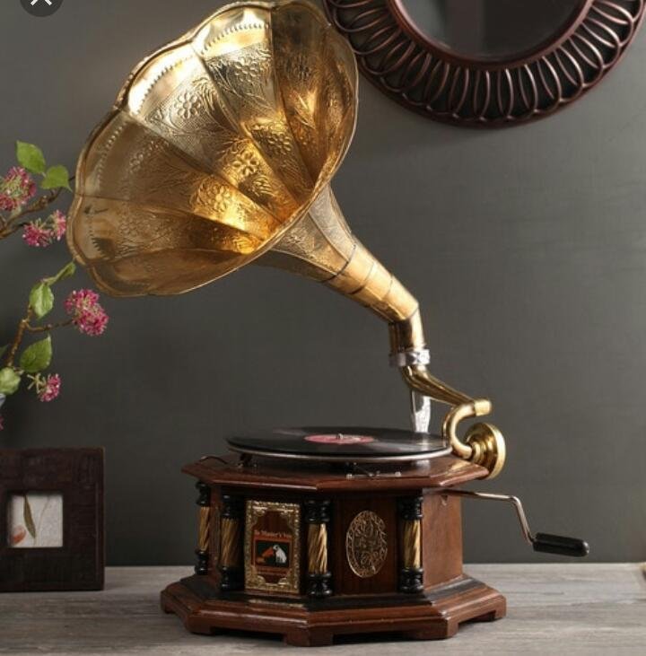 Antique Vintage Gramophone - Elegant Home Decor Piece