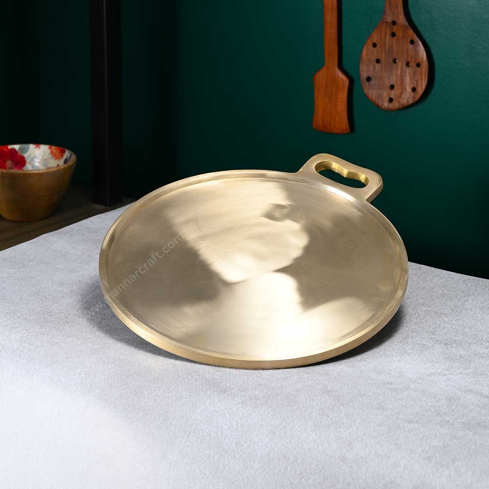 Authentic Bronze Dosa Tawa - Natural Non-Stick - Premium Cookware -11.5 inch 