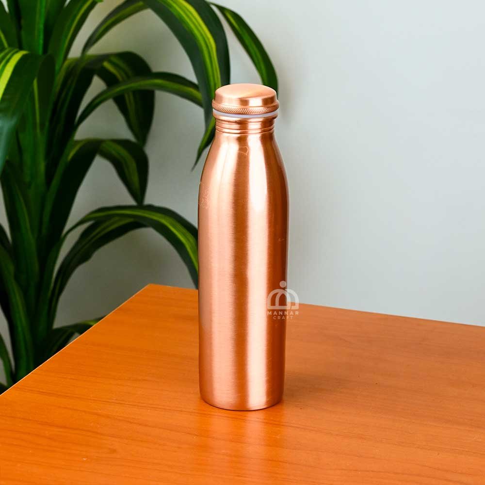 Pure Copper Water Bottle 1000ml Matte Finish | Ayurvedic Leakproof Copper Bottle for Drinking Water – Eco-Friendly & Healthy