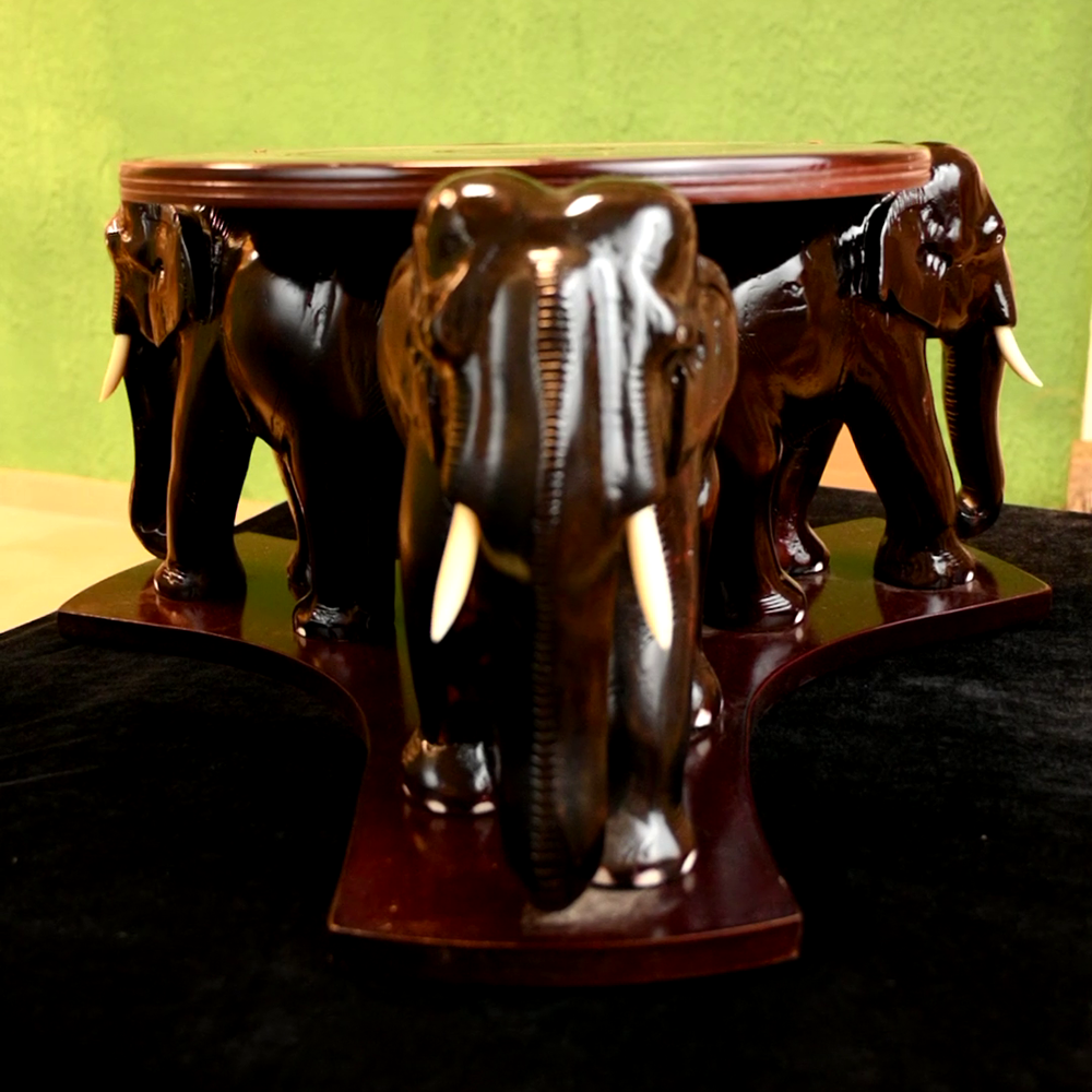 Rosewood Elephant Teapoy: Handcrafted Luxury Decor & The Perfect Gift