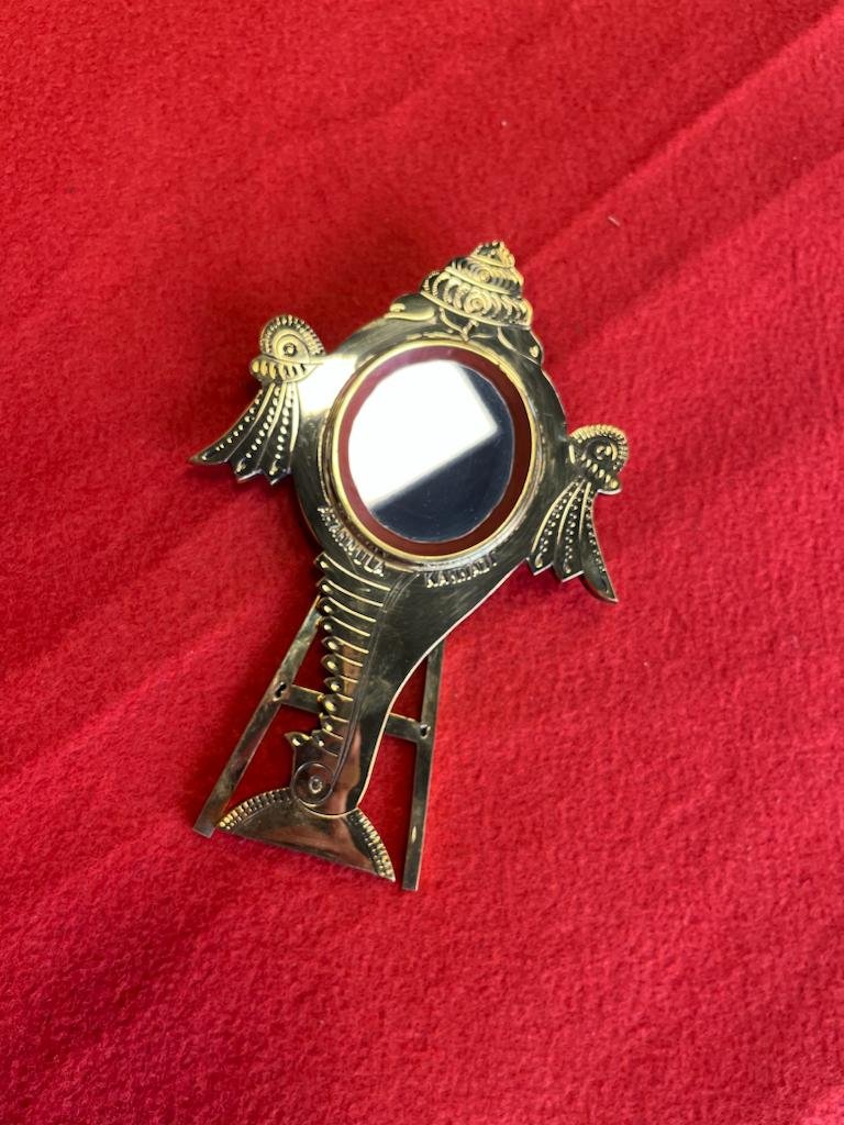 Aranmula kannadi, shank stand vertical model (metal mirror) 2.75 inch