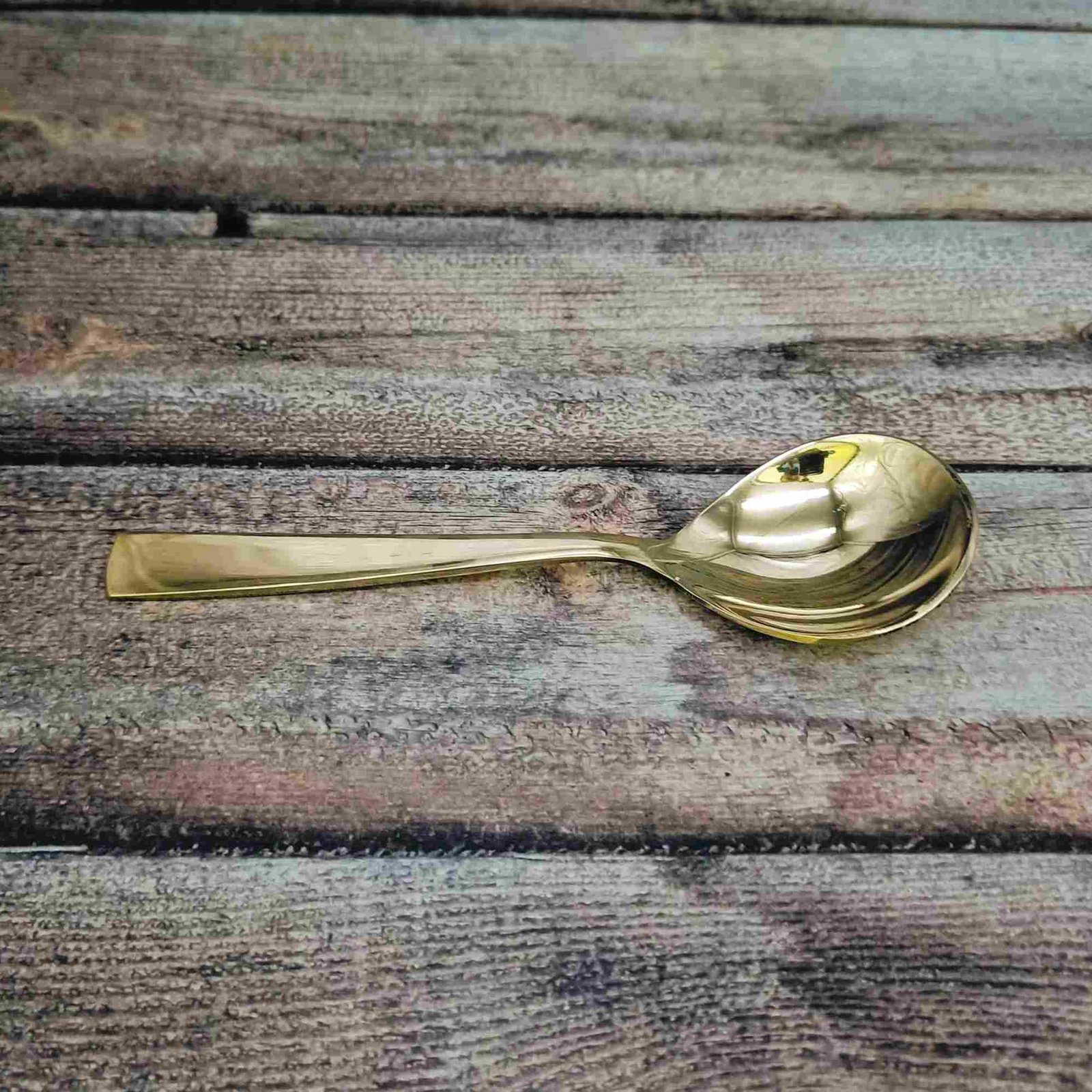 Premium Bronze Polished Serving Spoon | Elegant Dinnerware & Tableware – 8 inch