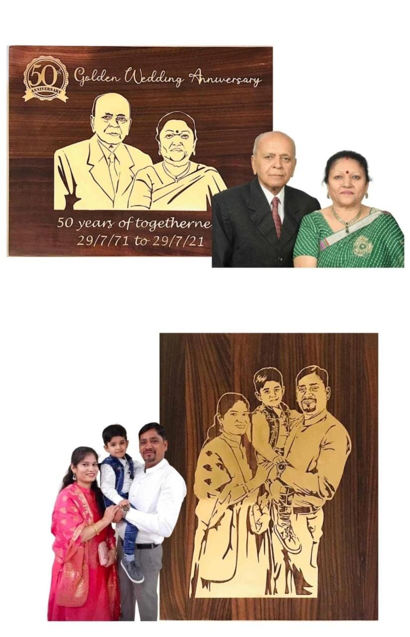 BRASS IN-LAY ARTISTIC WORK