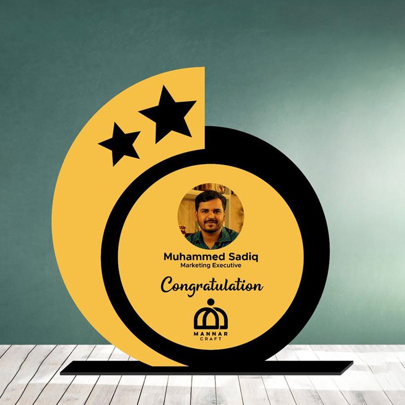 Mannar craft special appreciation Memento with photo -M8