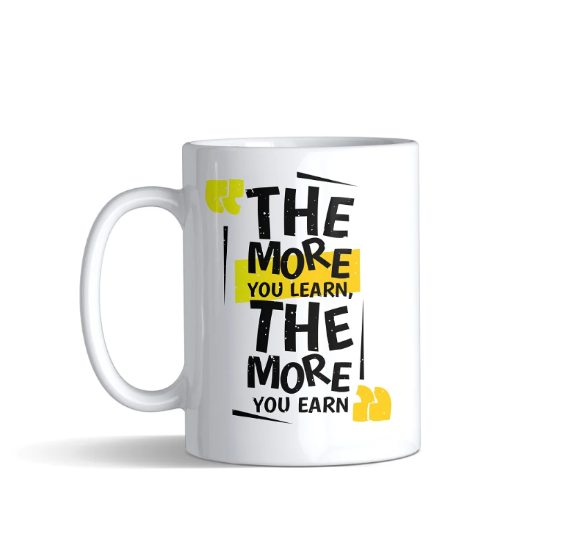 Mannar Craft Ceramic Printed Mug, 300ml - Learn & Earn