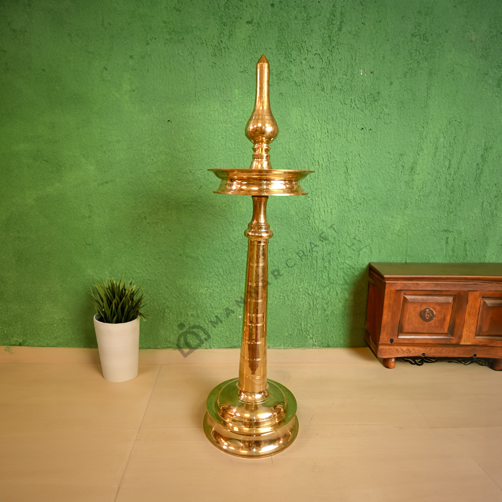Kerala Big Nilavilakku Brass Lamp - Perfect for Decor, Gifting, and Inaugural Ceremonies