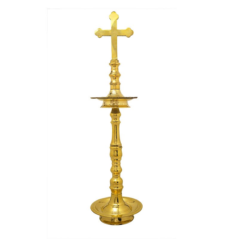 Kurushu Vilakku /Plain cross headed oil lamp 2 feet