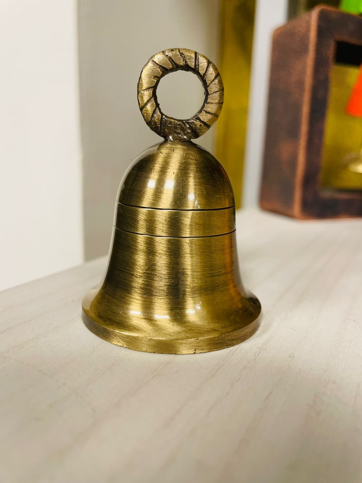 Premium Brass Door Bell – Handcrafted - Antique Finished - Lacquer Coated | Ideal for Pooja Room & Main Door Decor - 2 inch Size