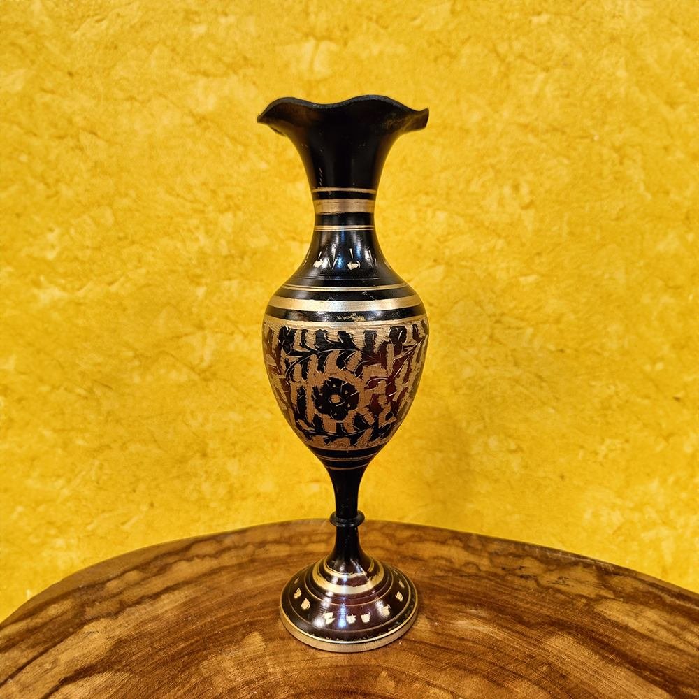 Brass Flower Vase for Home Décor | Multicolor Living Room Décor | 6 - Inch Flower Vase Set (Set of 5)