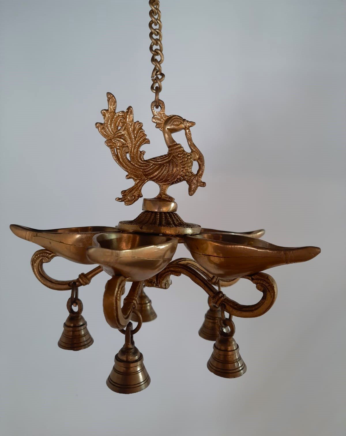 Mannar craft peacock design hanging lamp