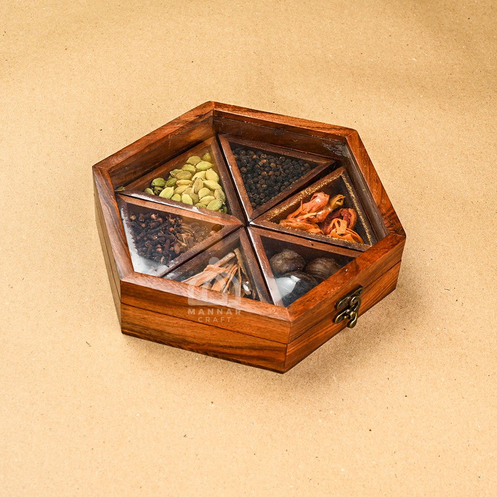Spice box with Spices-Hexagonal