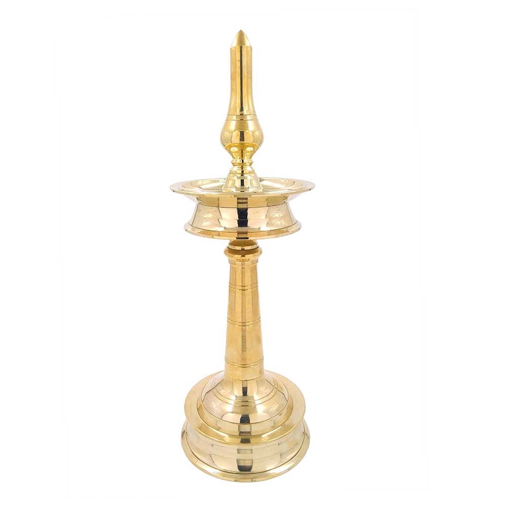 Kerala Traditional Brass Diya Nilavilakku Oil Lamp – 36 inch