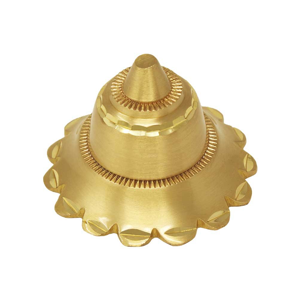 Brass Flower Dome Door (18mm ) with Matt Diamond Cut Finish