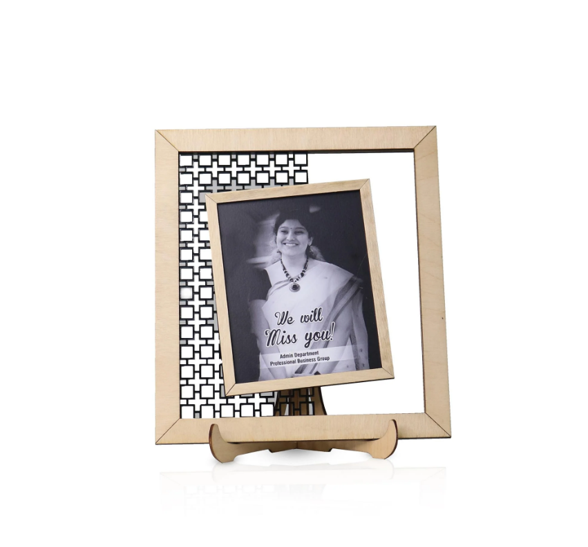 Mannar Craft Personalized PhotoFrame,Birch Wood-8 X 8 Inch