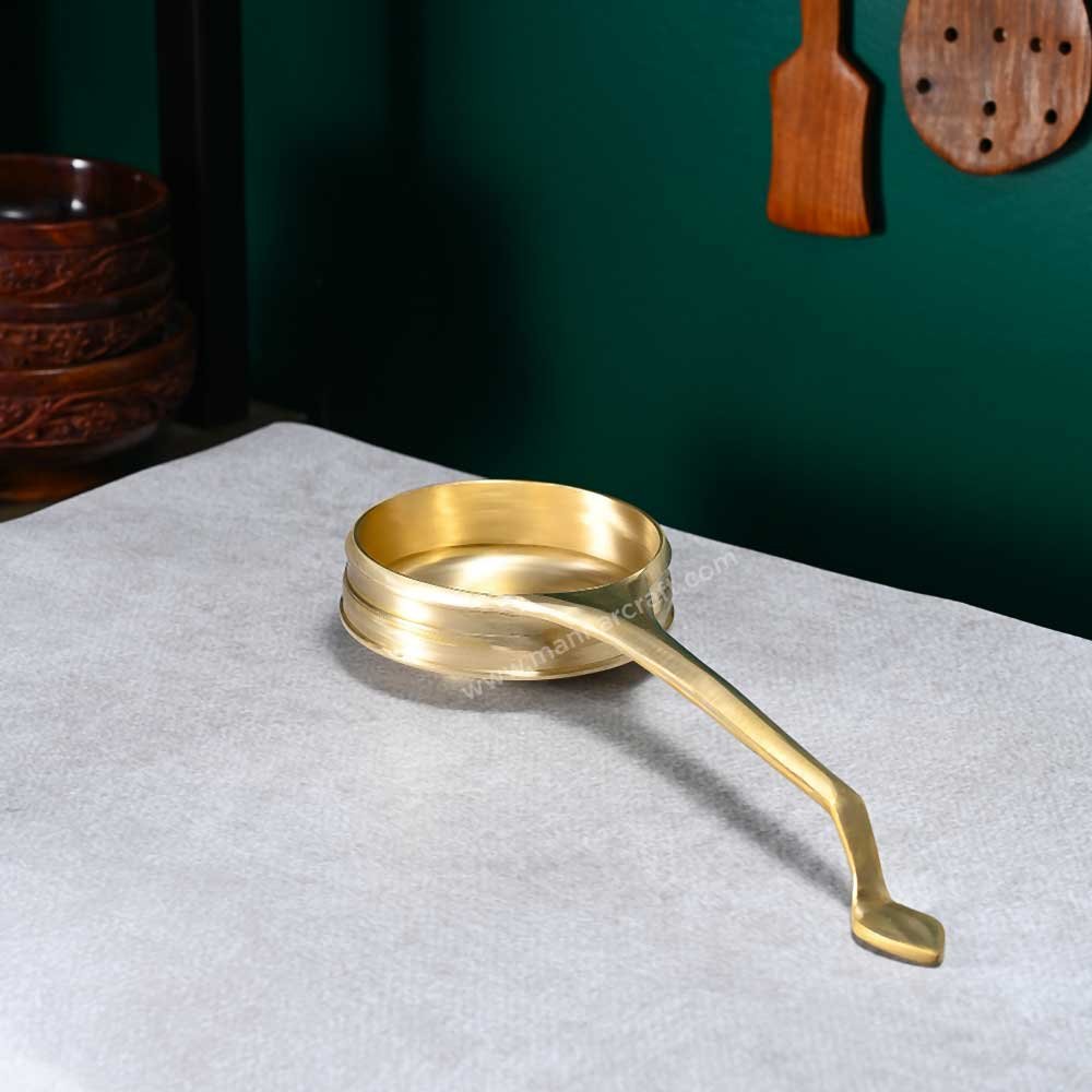 Handcrafted Bronze Tadka Pan - Val Uruli - Authentic Cookware - Small size 