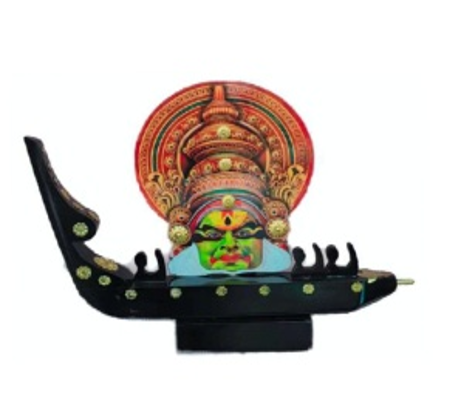 Printed Kathakali with Boatmen Table Decor | Traditional Indian Art for Home and Office - 6 men