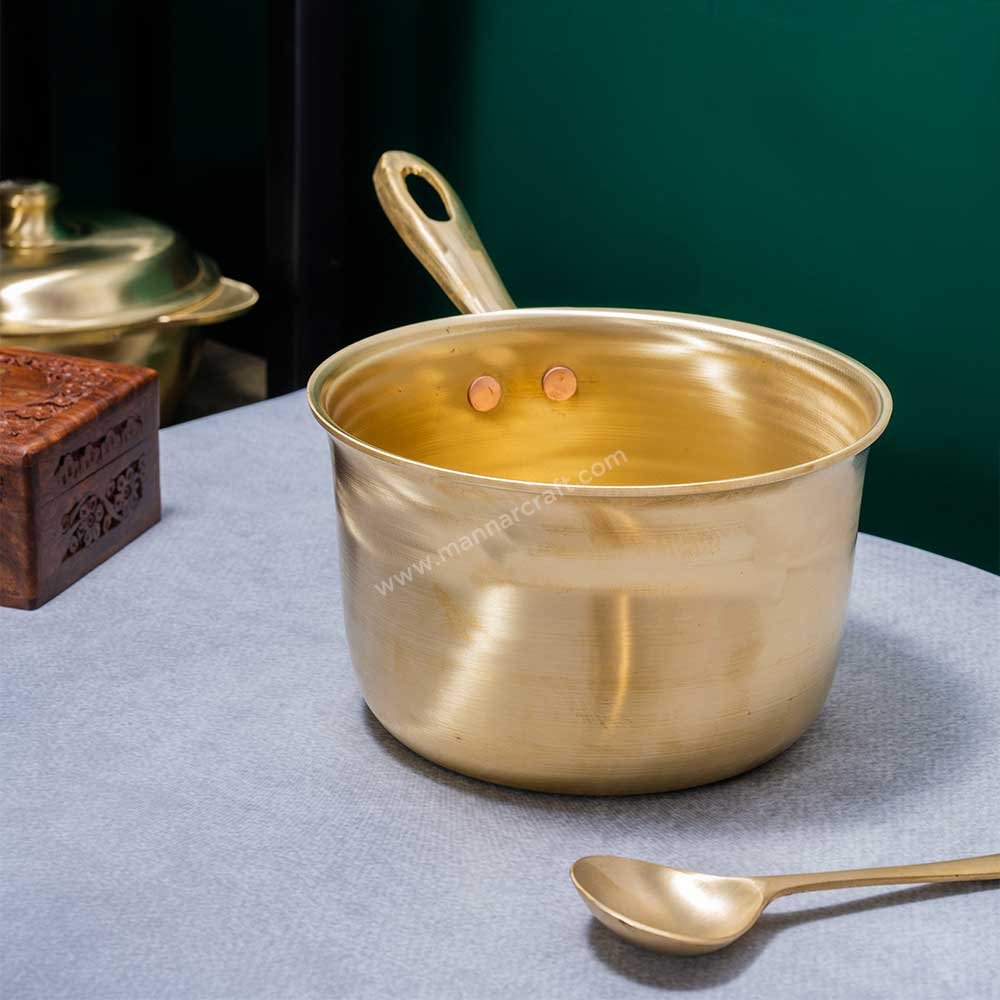Bronze Sauce Pan for Stovetop Versatility: Boiling, Simmering, Soups & More - 1 ltr