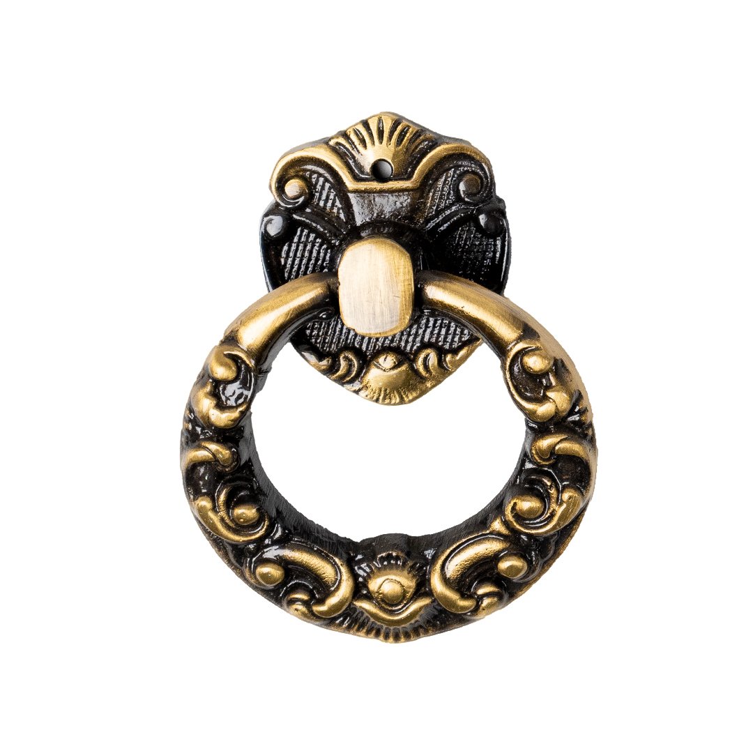 Mannar Craft Brass Door Knocker-Classic Round Design with Antique Finish 3Inch