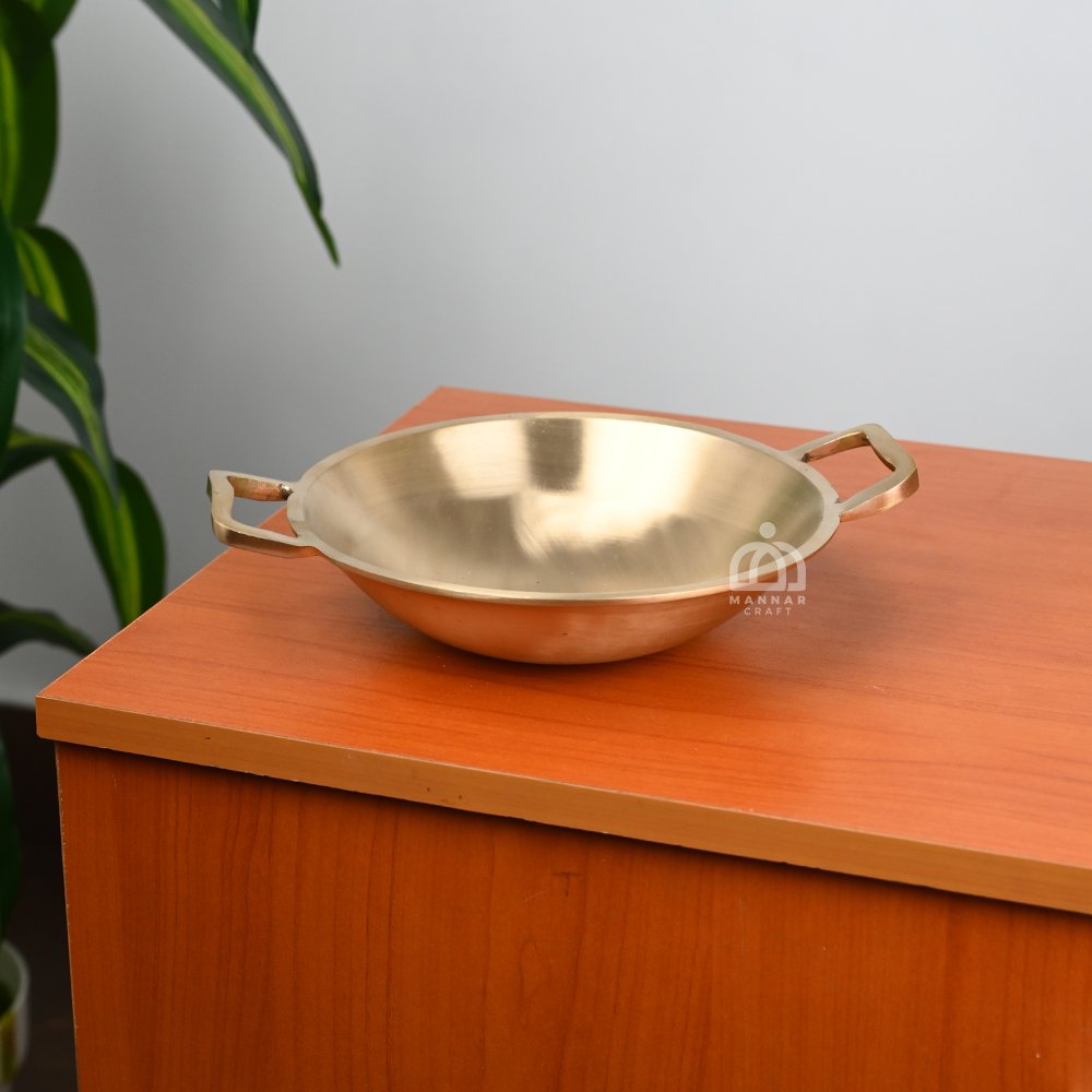 Mannar Craft Bronze Deep Appachatty New model - Perfect for Appam & Healthy Cooking