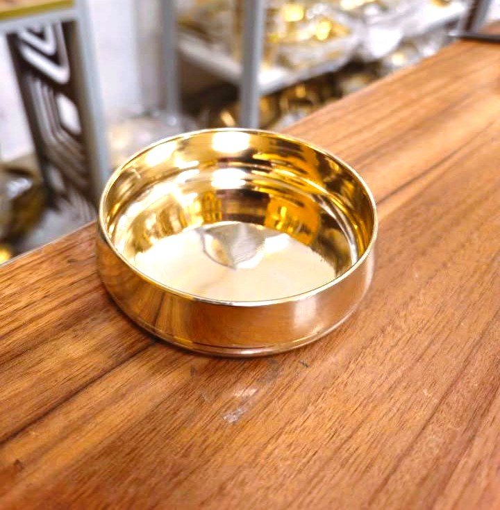 Bronze Bowl – 4 Inch Handmade Bronze Serving Bowl | Traditional Bronze Utensil for Dining, Pooja & Gifting