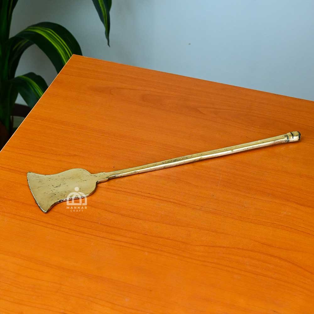 Traditional Brass Spatula (Palta) – Heavy-Duty Brass Turner for Cooking & Frying | Handmade Brass Kitchen Utensil -15 Inch 