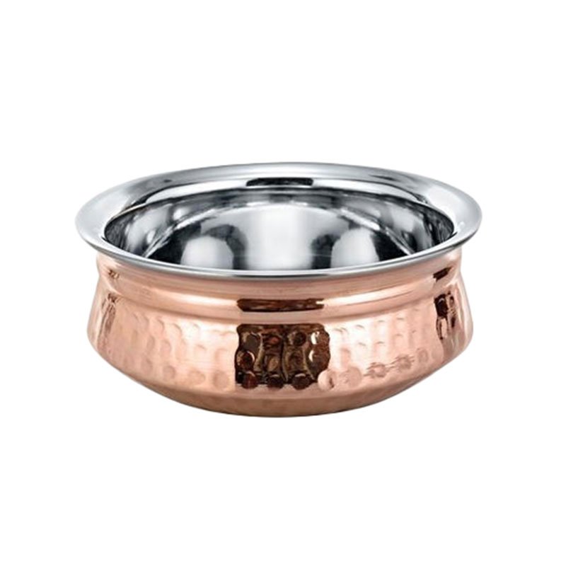 Copper-Steel Hammered Handi-320gm