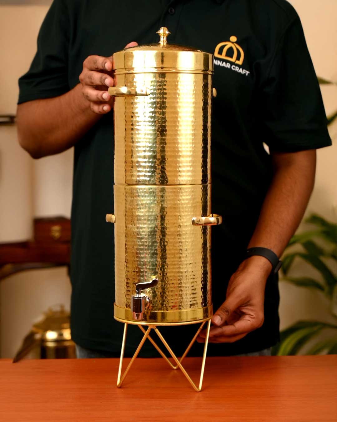 Brass Coffee Filter - Party Style Brew Filter for 150 Cups